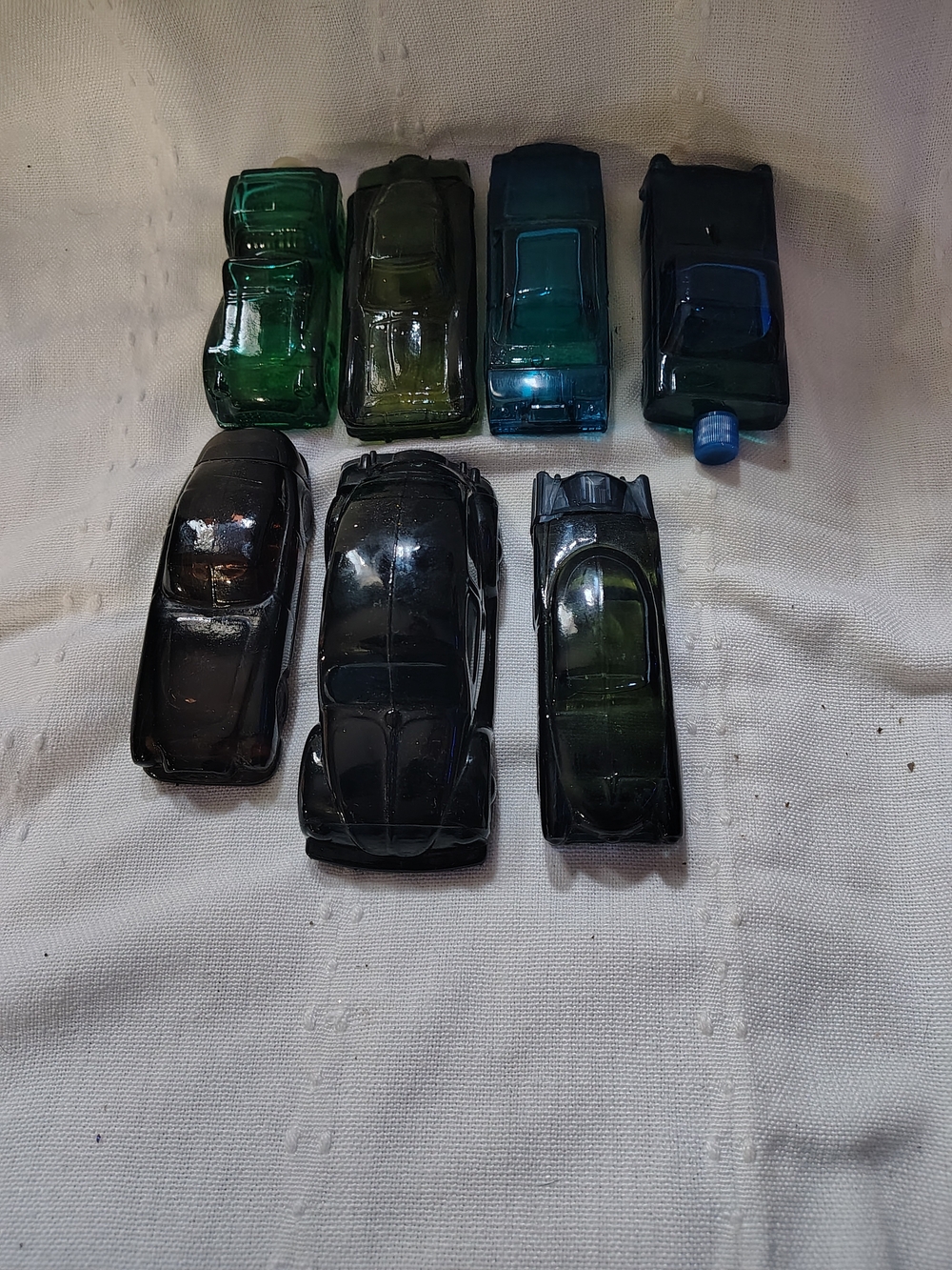 Lot of 7 Mini Vintage Avon After Shave Decanters Bottles